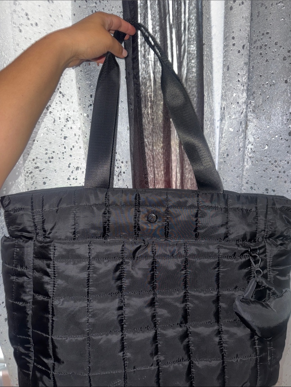 Black Quilted Tote Bag - Classic Women’s Shoulder Bag